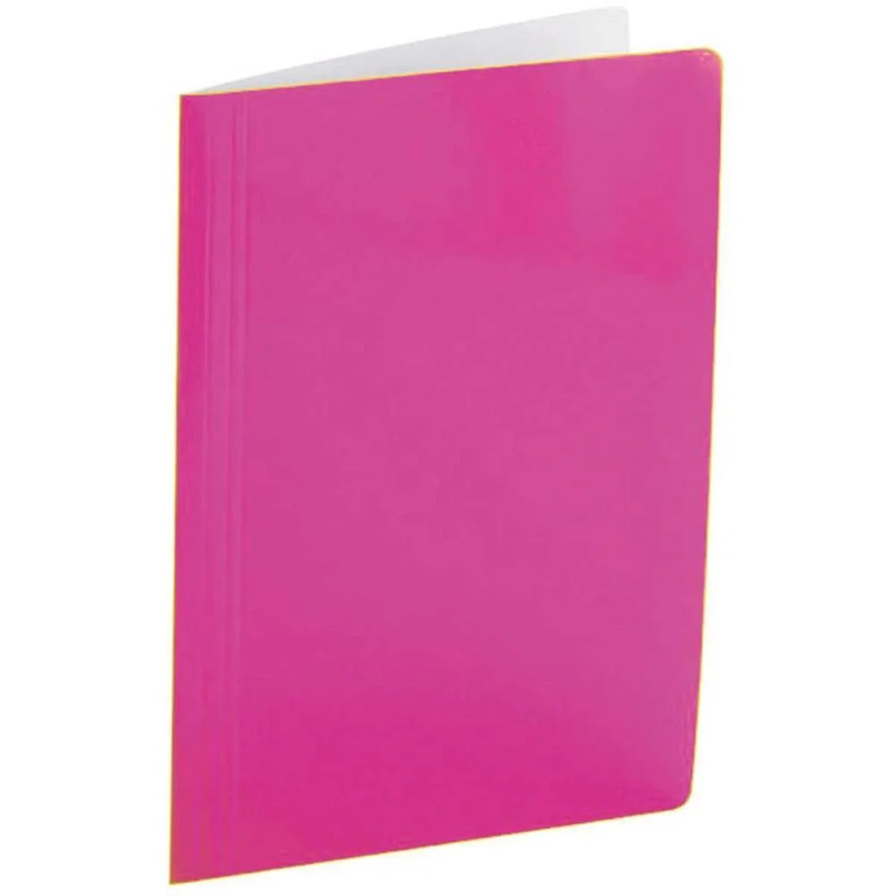 Pasta Grampo Trilho Papel Oficio Rosa Polycart (Pct.c/20) - imagem 2