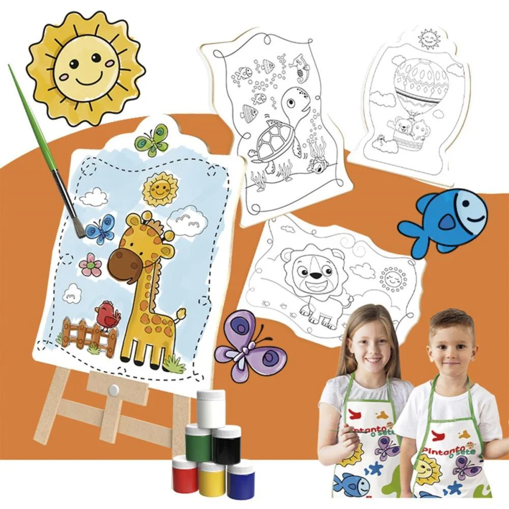 Brinquedo Para Colorir Pintando O Sete C/4 Telas Brinc. De Crianca - imagem 4