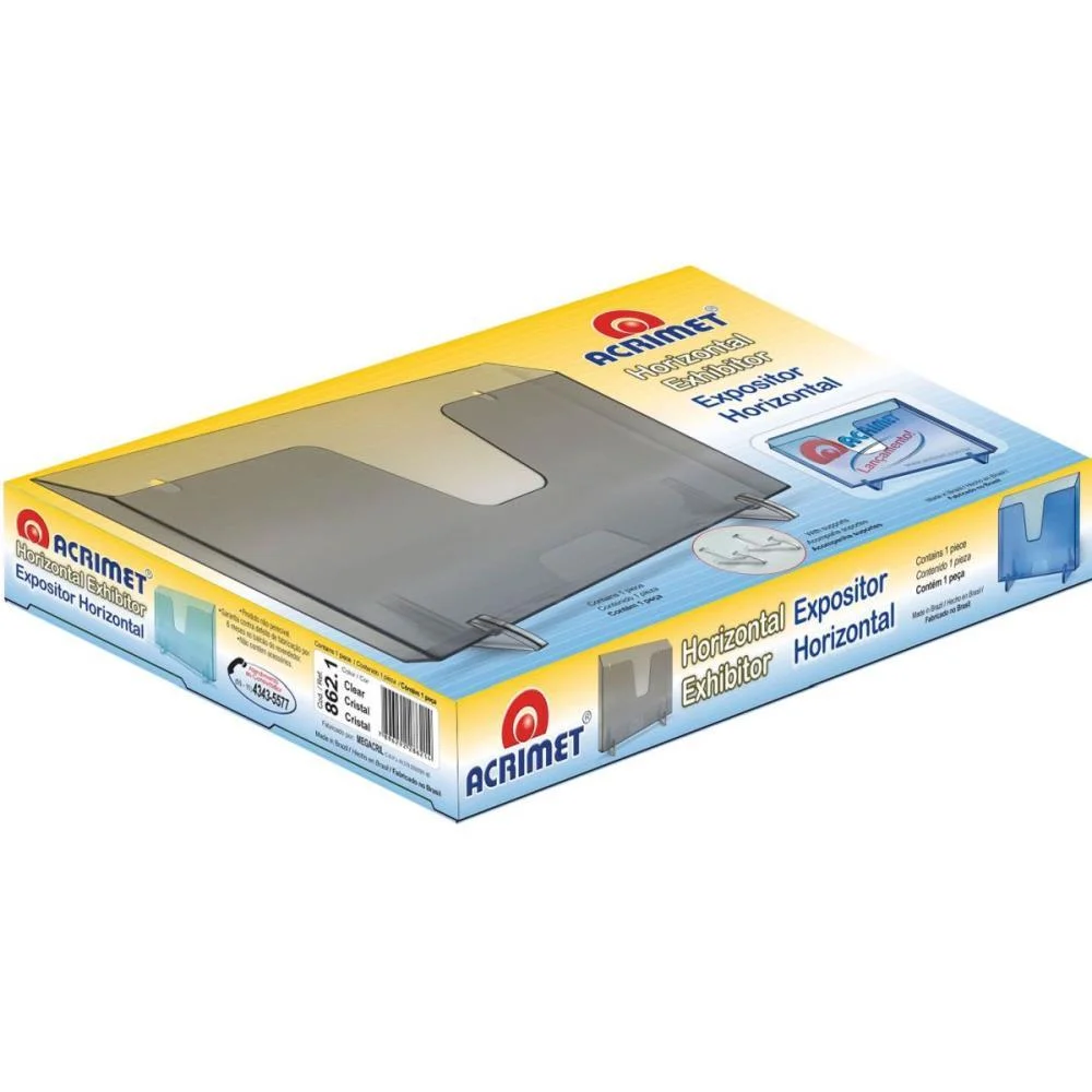 Organizador De Escritorio Expositor Horizontal Cristal Acrimet - imagem 4