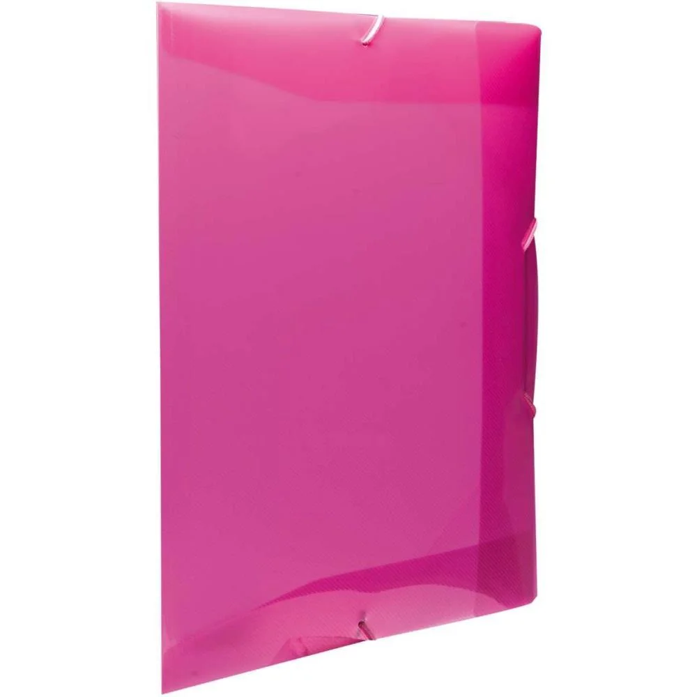Pasta Aba Elastica Plastica Oficio Pink Delloline Dello (Pct.c/10) - imagem 3