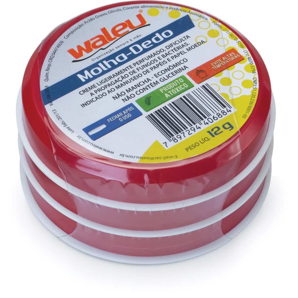 Umedecedor De Dedo Molha Dedo Vermelho 12G. Maxcril (Pct.c/10) - imagem 3