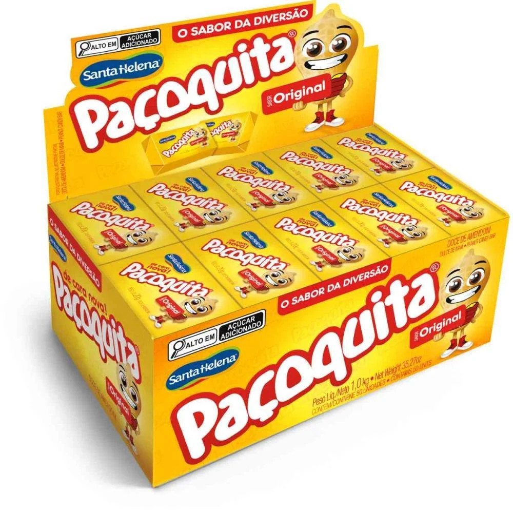 Doce Pacoquita Quad.embalada 1Kg Santa Helena C/ 50 Unidades - imagem 2