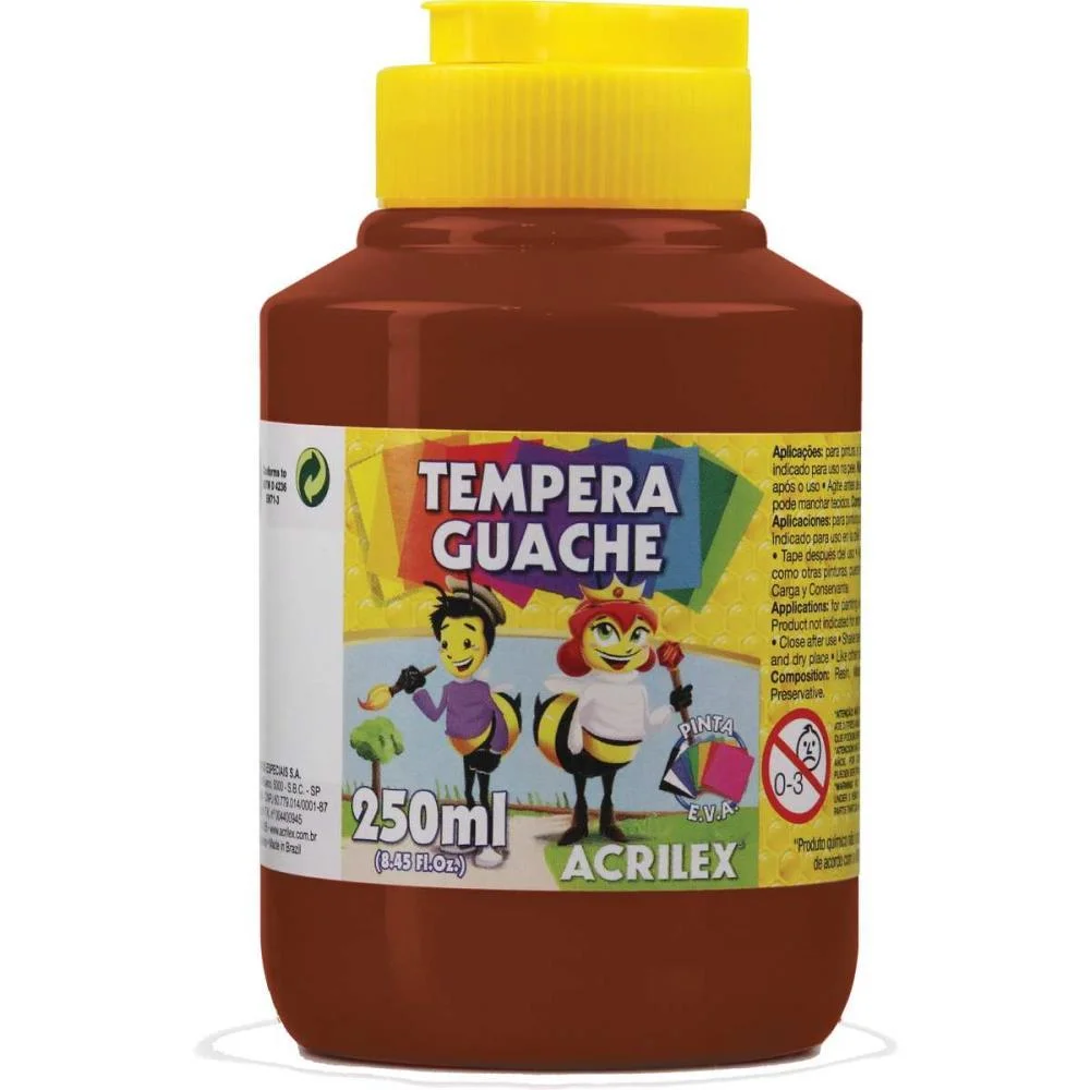 Tinta Guache 250Ml Marrom Acrilex (Pct.c/03) - imagem 2