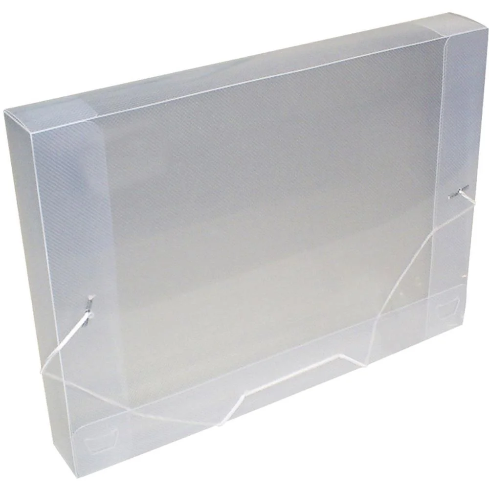 Pasta Aba Elastica Plastica Oficio 40Mm Cristal Acp (Pct.c/10) - imagem 2