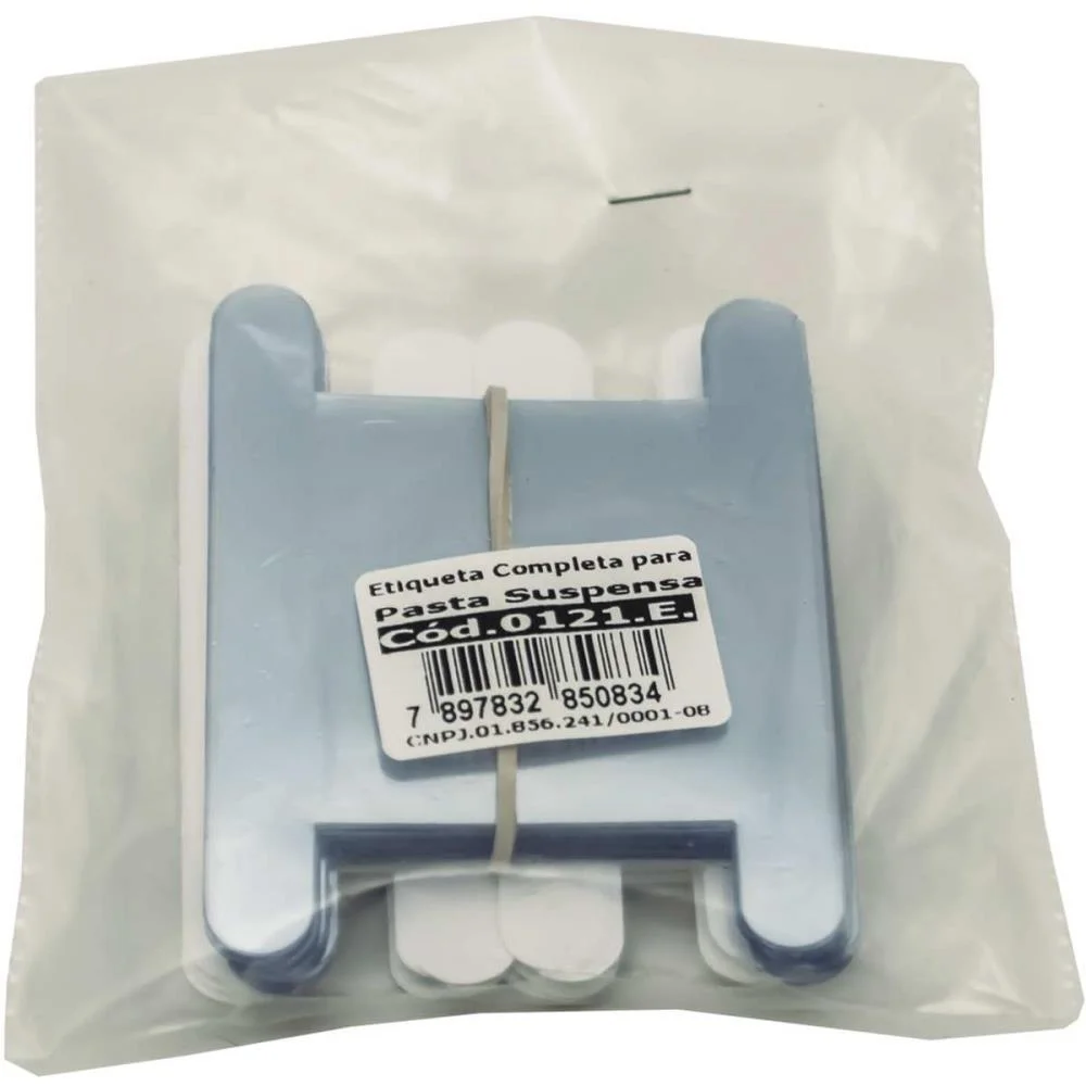 Visor Para Pasta Suspensa Etiqueta Branca C/50Un. Dello (Pacote) - imagem 3