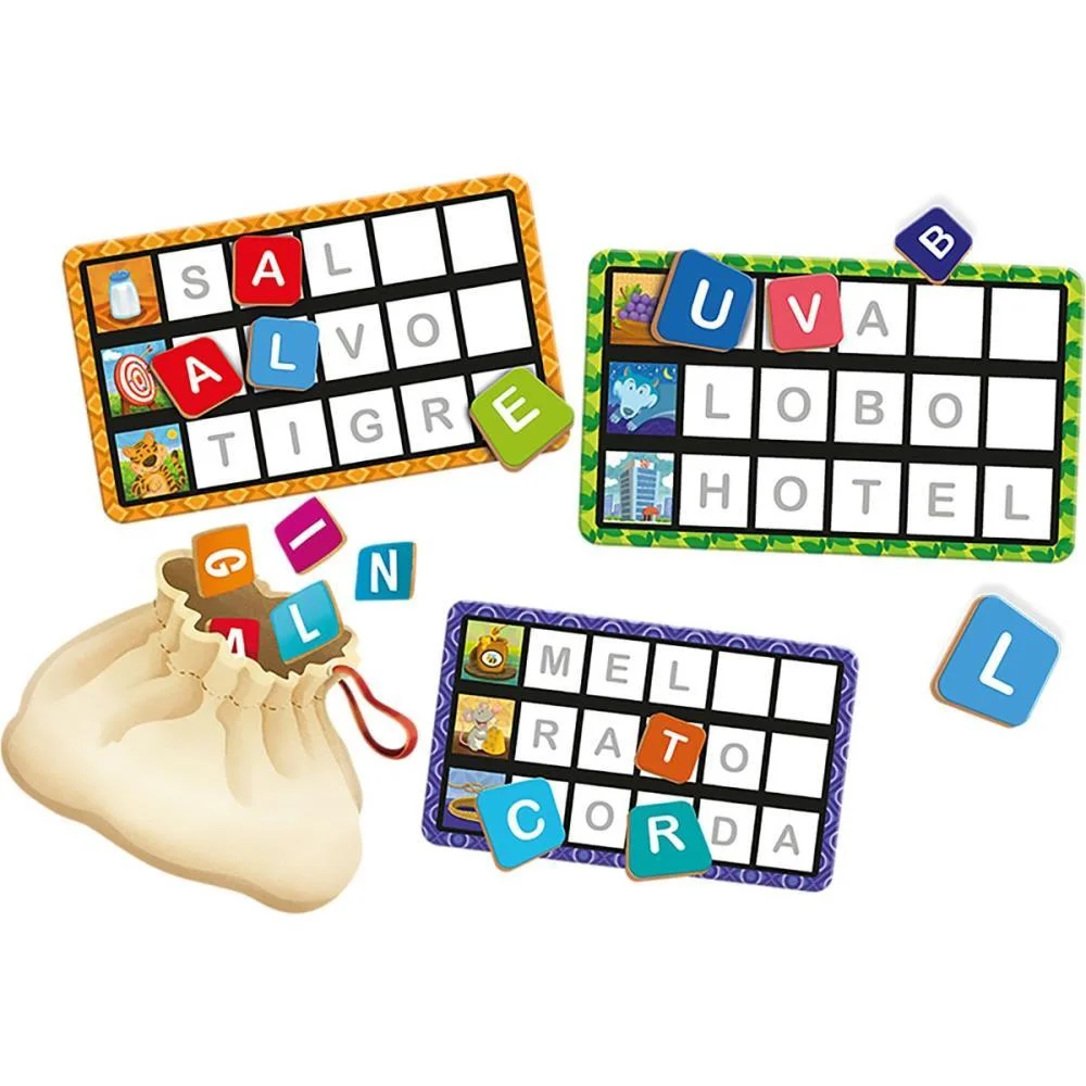 Jogo De Bingo Super Bingo Letras E Palavras Brinc. De Crianca - imagem 3