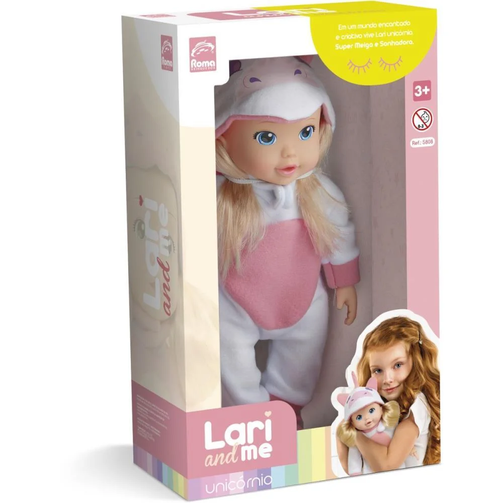 Boneca Lari And Me Unicornio 34Cm. Roma - imagem 3