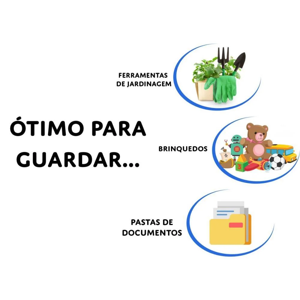 Maleta Plastica Com Alca Organizadora S/Pasta Cristal Dello - imagem 5