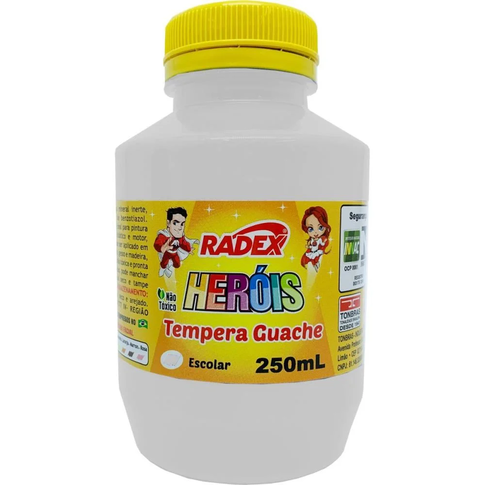 Tinta Guache 250Ml Branco Radex (Pct.c/03) - imagem 3