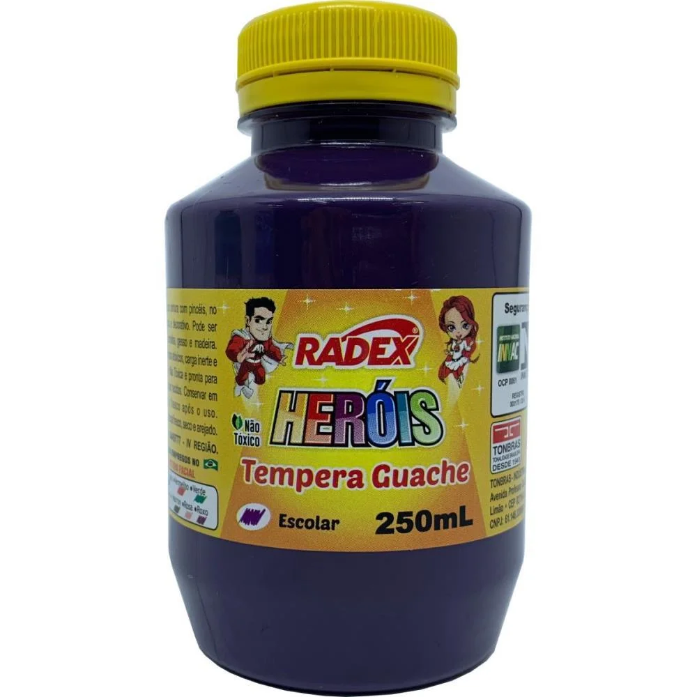 Tinta Guache 250Ml Roxo Radex (Pct.c/03) - imagem 3