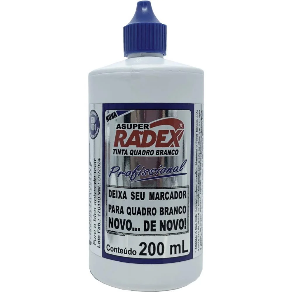Tinta Marcador Quadro Branco Reabastecedor 200Ml Azul Radex - imagem 3