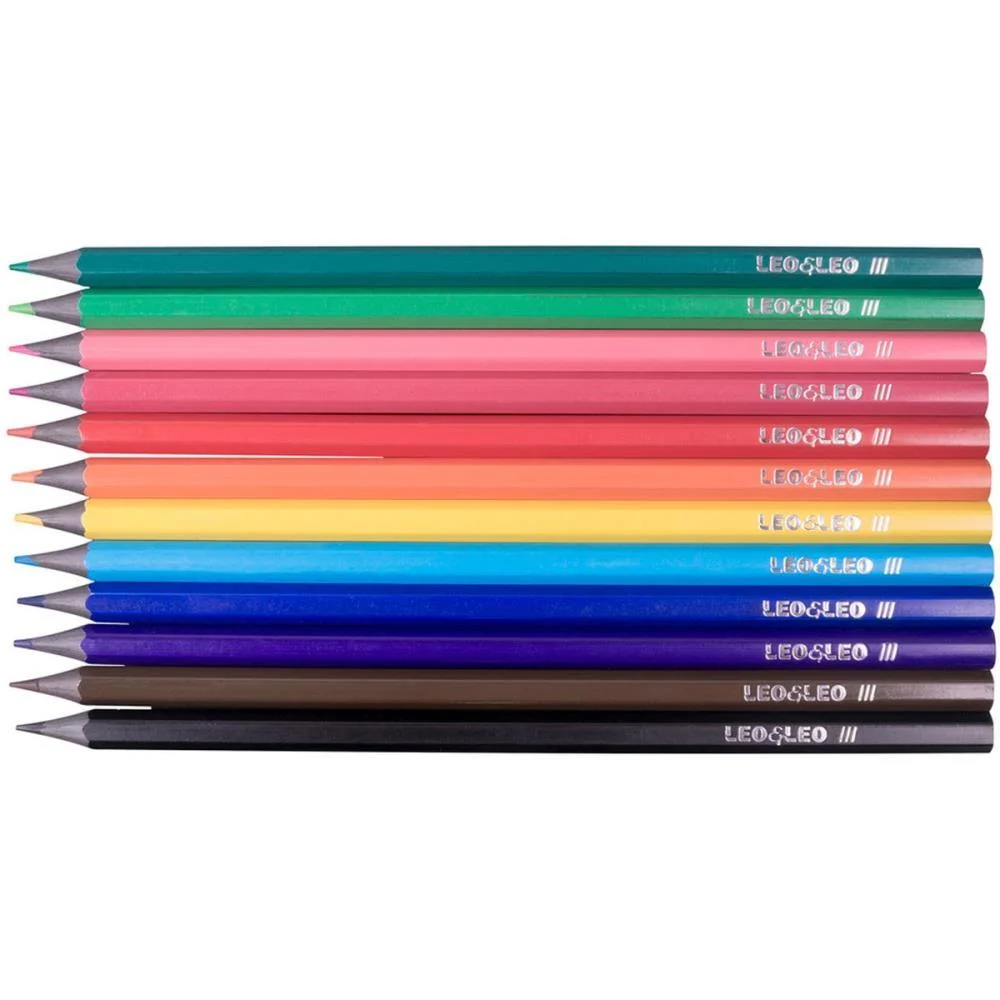 Lapis De Cor Sextavado Leo E Leo Eco 12 Cores Leonora (Pct.c/06) - imagem 4