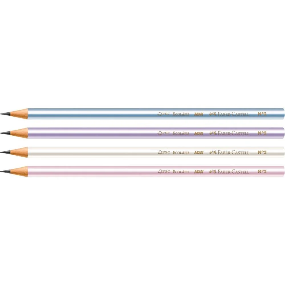 Lapis Preto Redondo Ecolapis Grafite Perola Faber-Castell (Cx.c/72) - imagem 4