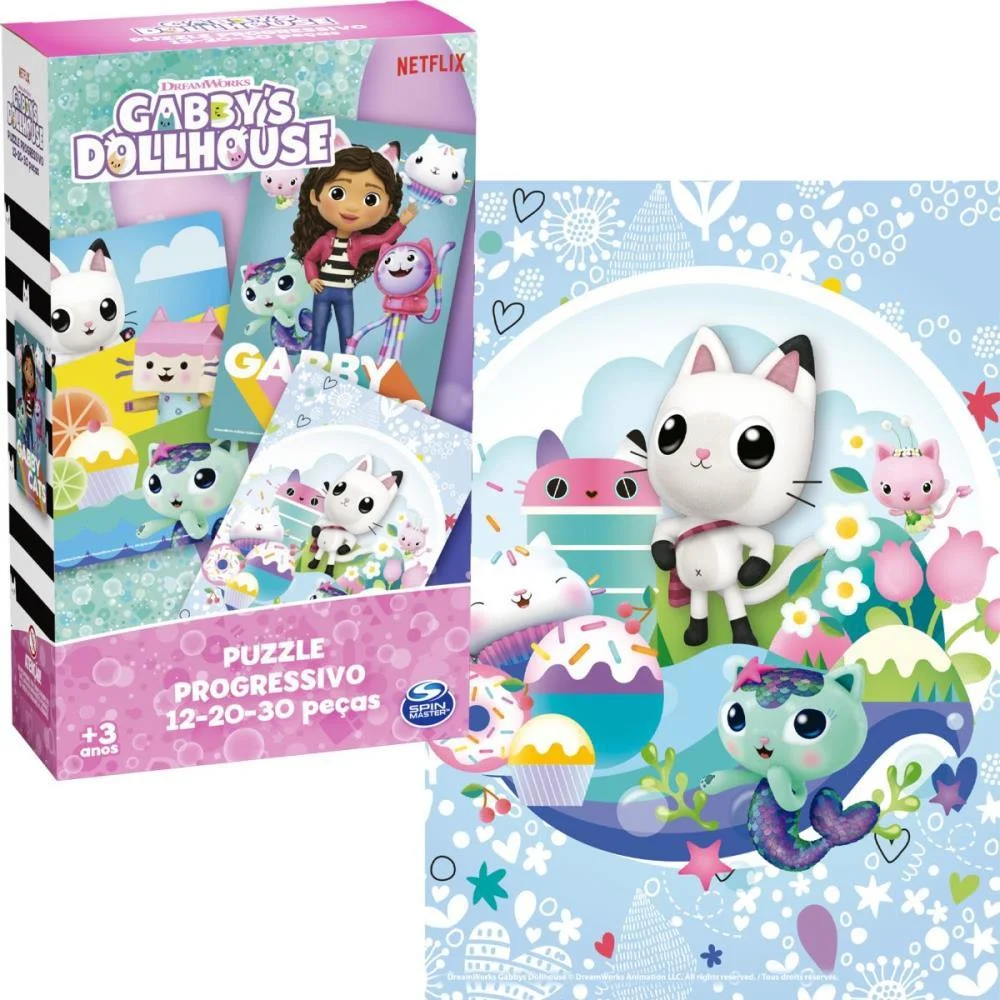 Quebra-Cabeca Cartonado A Casa Da Gabby 48Pcs Grow - imagem 3