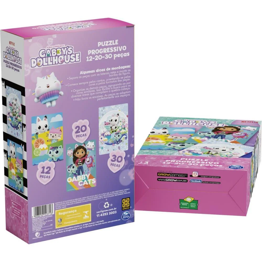 Quebra-Cabeca Cartonado A Casa Da Gabby 48Pcs Grow - imagem 5