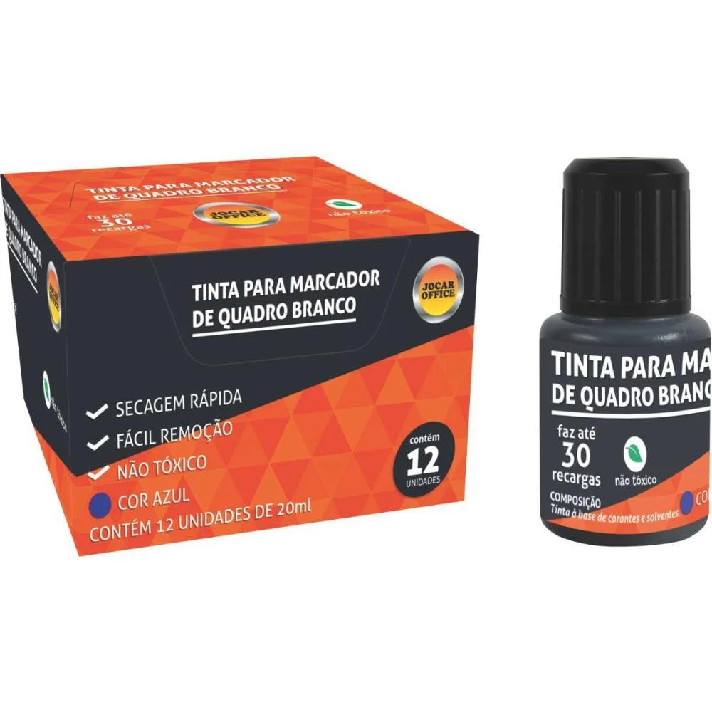Tinta Marcador Quadro Branco Jocar 20Ml Preta Leonora (Cx.c/12) - imagem 2