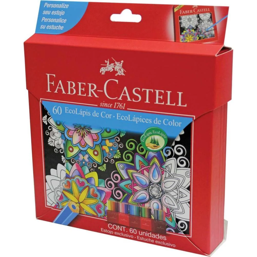 Lapis De Cor Sextavado Ecolapis 60 Cores Faber-Castell - imagem 4