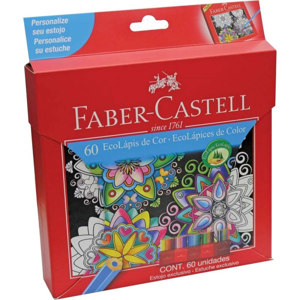 Lapis De Cor Sextavado Ecolapis 60 Cores Faber-Castell - imagem 5