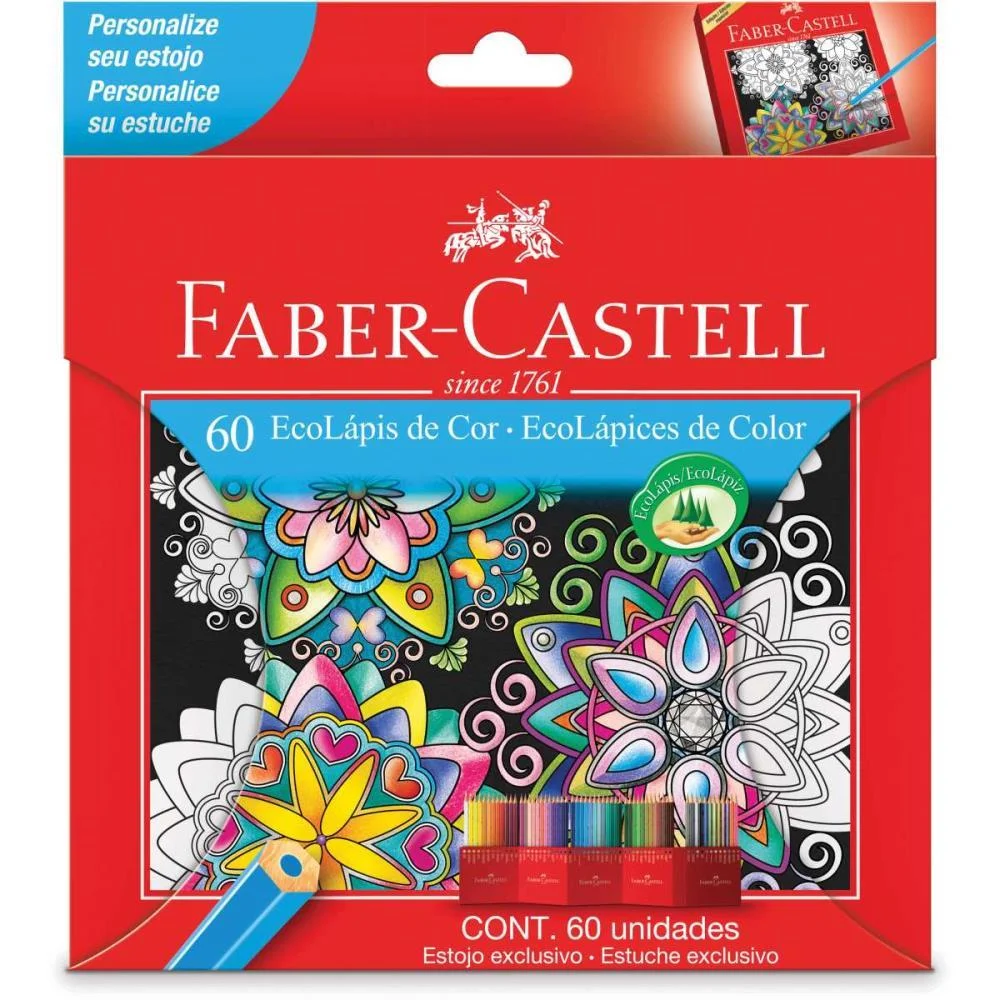Lapis De Cor Sextavado Ecolapis 60 Cores Faber-Castell - imagem 6