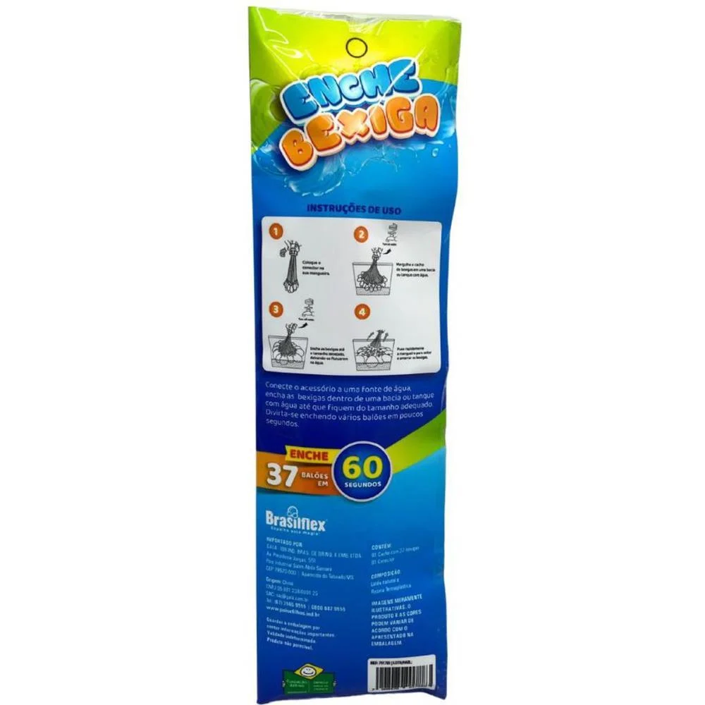 Brinquedo Diverso Enche Bexigas C/37 Baloes Brasilflex - imagem 4