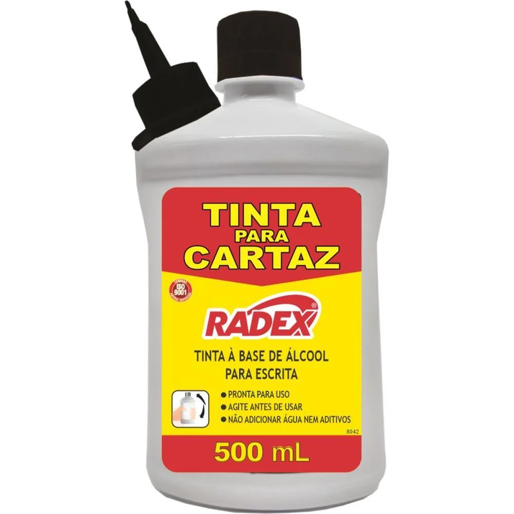 Tinta Marcador Permanente Tinta Refil Cartaz 500Ml. Pret Radex - imagem 2
