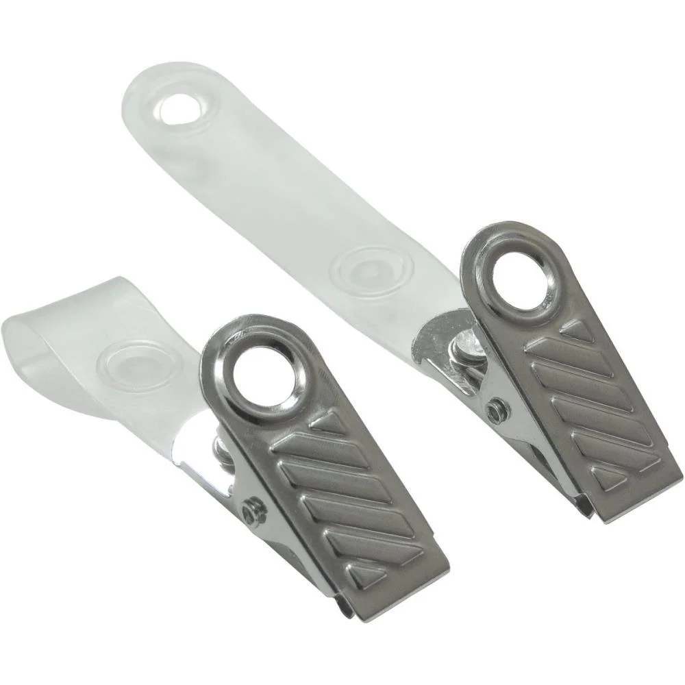 Presilha Para Cracha Clips Jacare C/ Alca Leitosa Mares C/ 100 Unidades - imagem 2