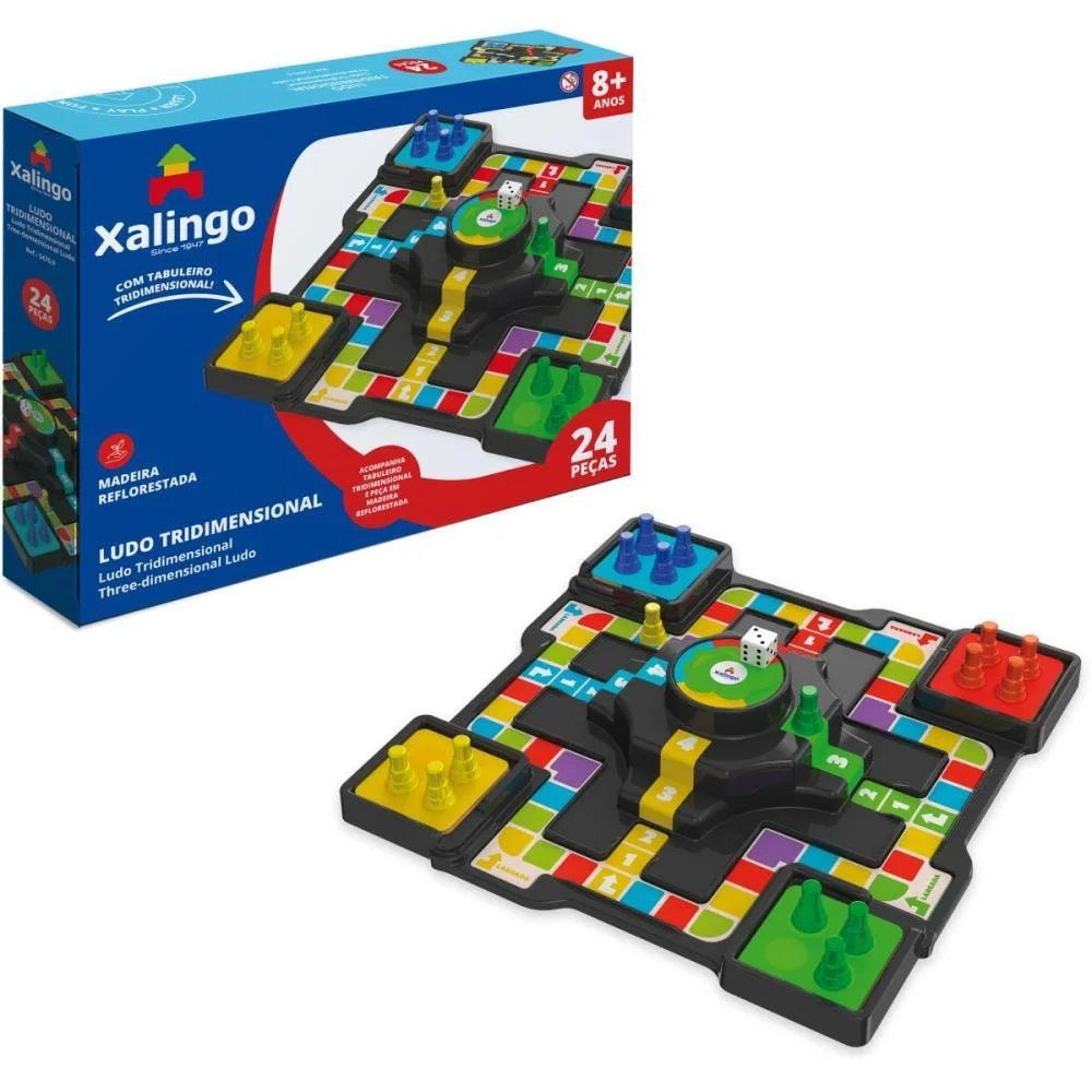 Jogo De Tabuleiro Ludo Tridimensional Xalingo - imagem 4