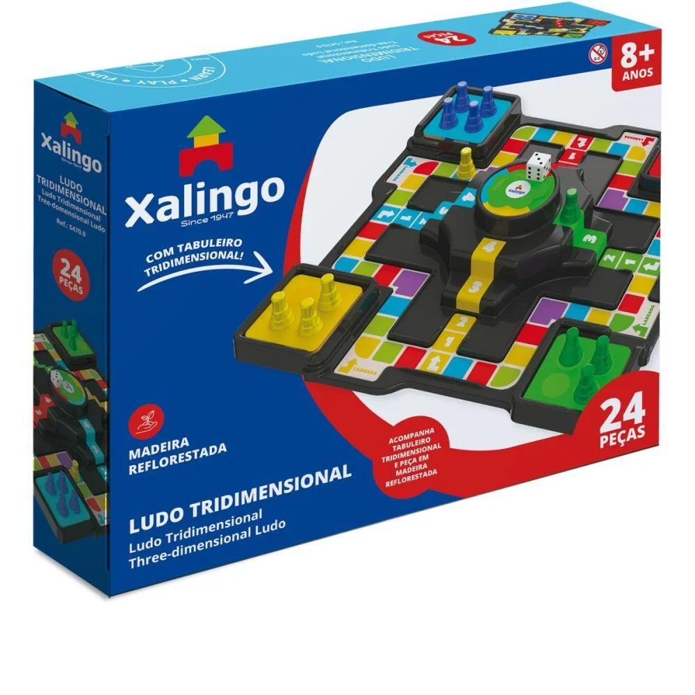 Jogo De Tabuleiro Ludo Tridimensional Xalingo - imagem 5