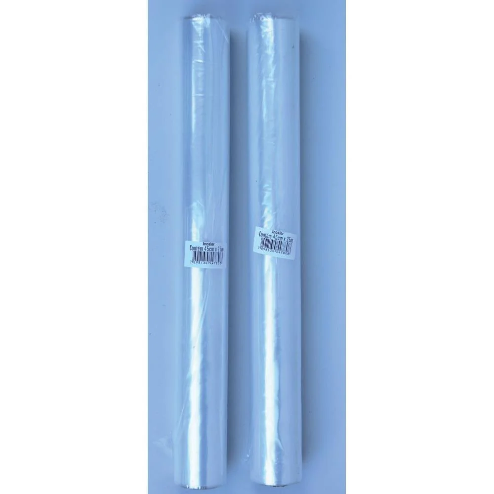Plastico Para Encapar 25M Incolor 45Cm 0,4Mm Goldplas (Rolo) - imagem 2