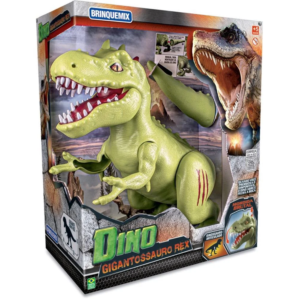 Dinossauro Gigantossauro Dino Rex Artic. Brinquemix - imagem 5