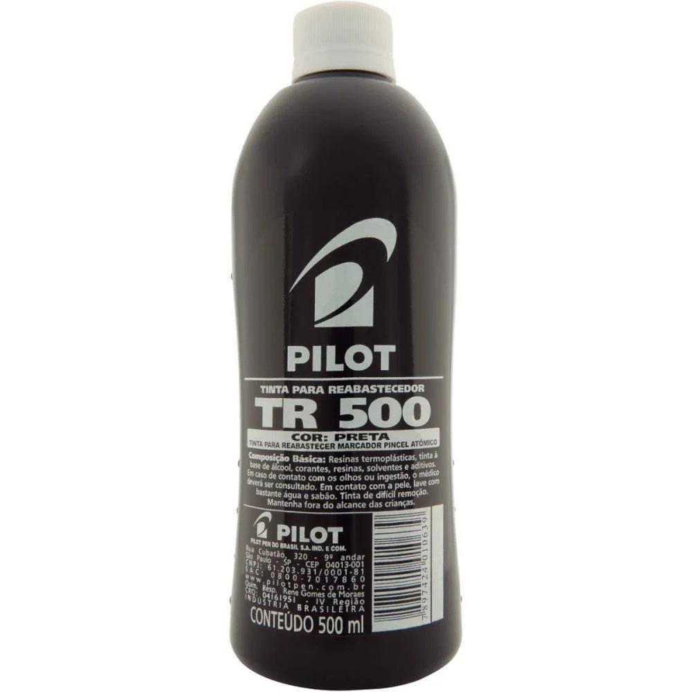 Tinta Marcador Permanente Reabastecedor 500Ml Preto Pilot - imagem 3
