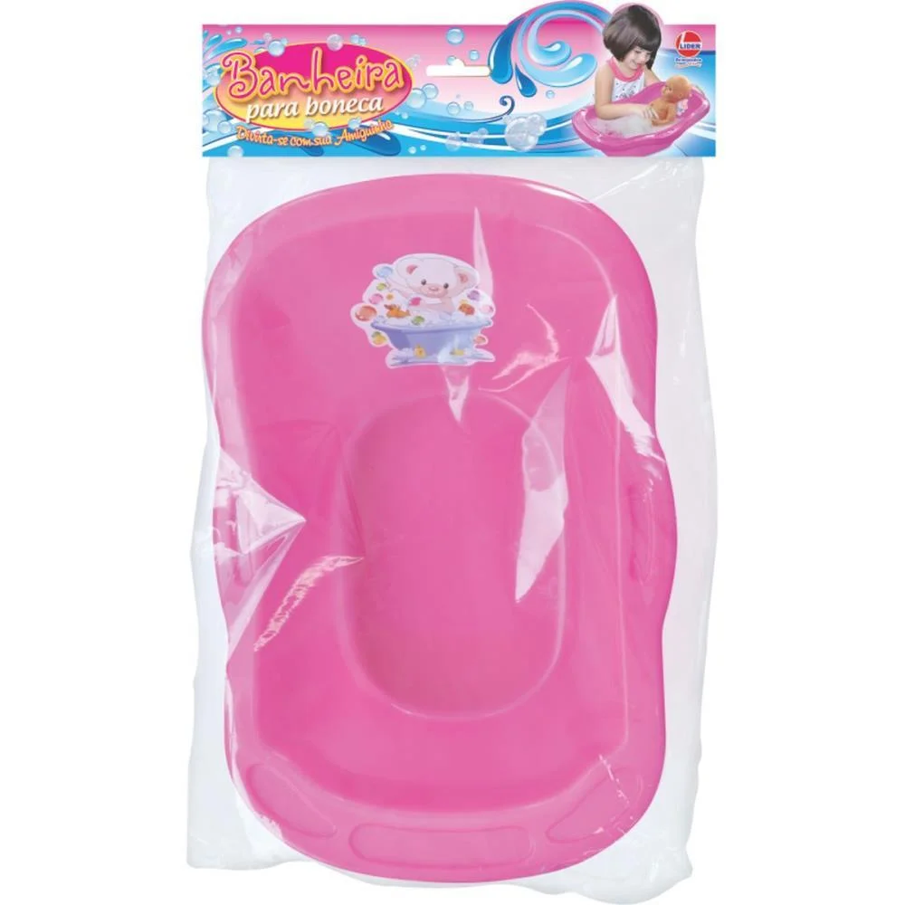 Casinha De Boneca Banheira 48X33X14Cm Rosa Lider - imagem 4