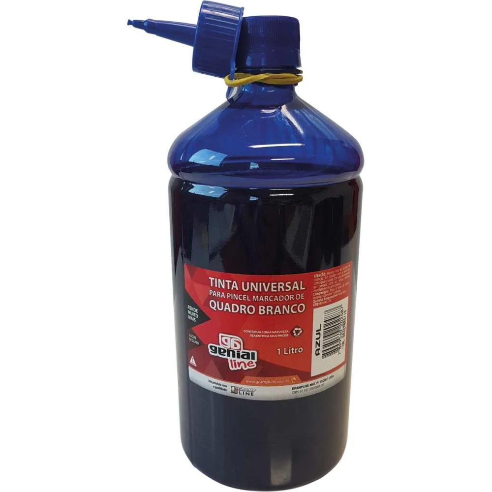 Tinta Marcador Quadro Branco Reabastecedor Ge-1000Ml Azul Gramp Line - imagem 2