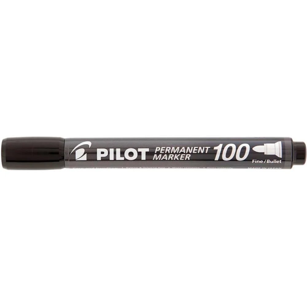 Pincel Marcador Permanente Sca 100 Ponta Redonda Preto Pilot (Cx.c/12) - imagem 4