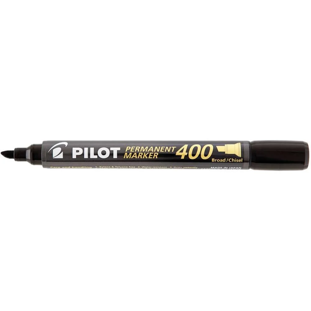 Pincel Marcador Permanente Sca 400 Ponta Chanfrada Preta Pilot (Cx.c/12) - imagem 3