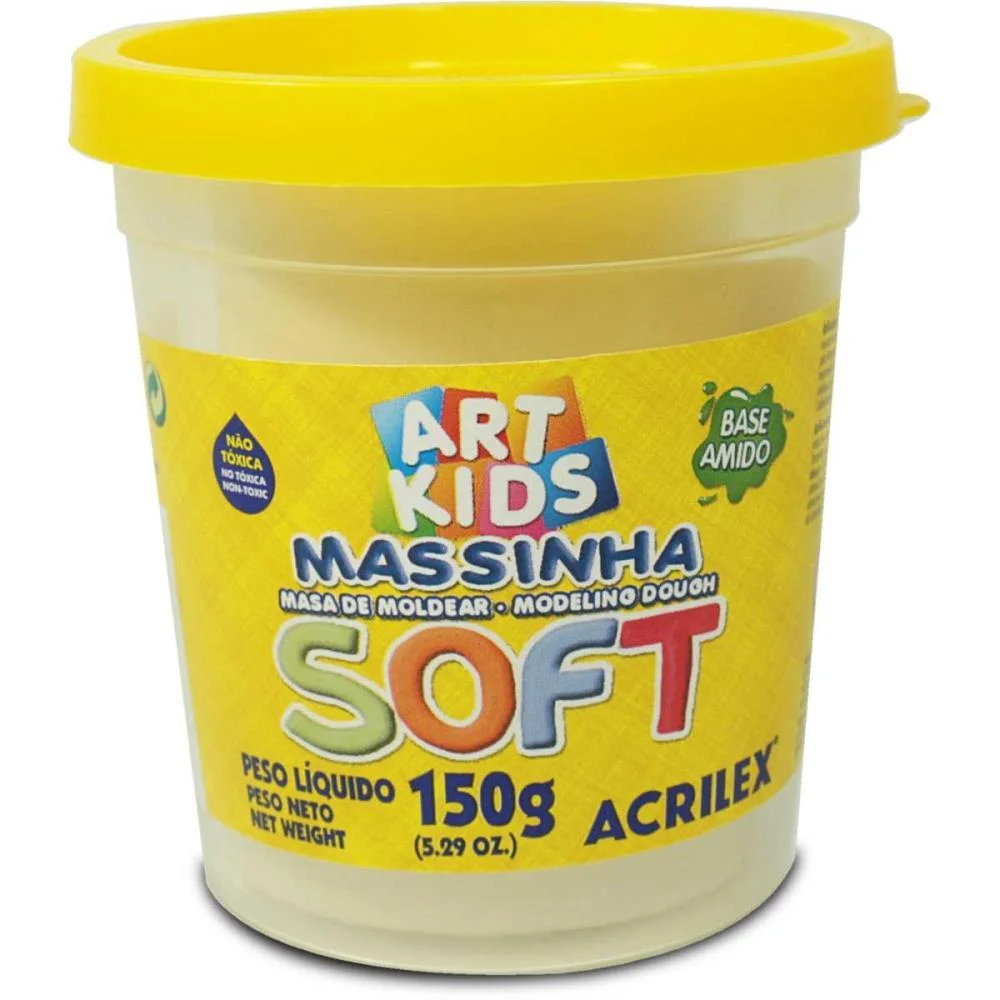 Massa Para Modelar Soft 150G.branco Neve Bs Amido Acrilex (Pote) - imagem 2