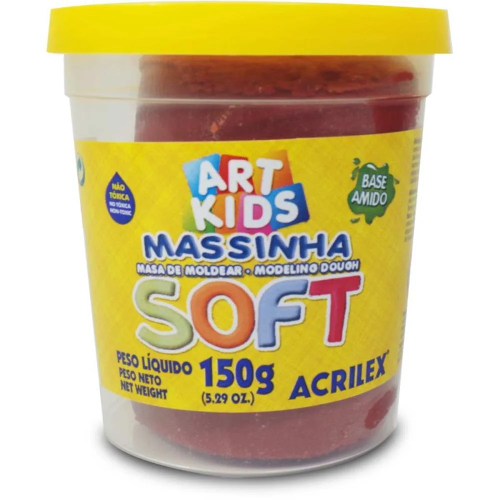 Massa Para Modelar Soft 150G.chocolate Bs Amido Acrilex (Pote) - imagem 2
