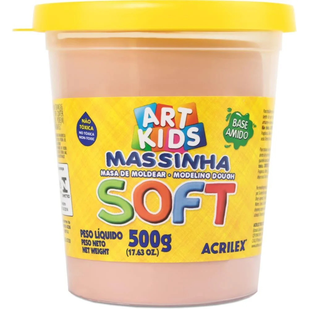 Massa Para Modelar Soft 500G.amar.pessego Bs Amid Acrilex (Pote) - imagem 3