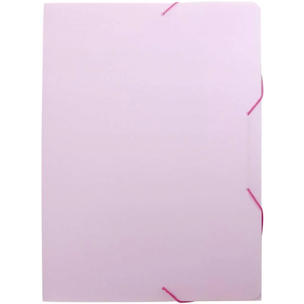 Pasta Aba Elastica Plastica Oficio Serena Rosa Pastel Dello (Pct.c/10) - imagem 2