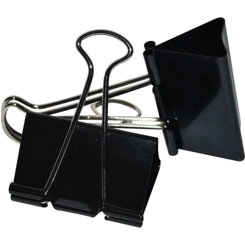 Prendedor De Papel Jocar Binder 19Mm Preto Leonora (Pote-40) - imagem 2
