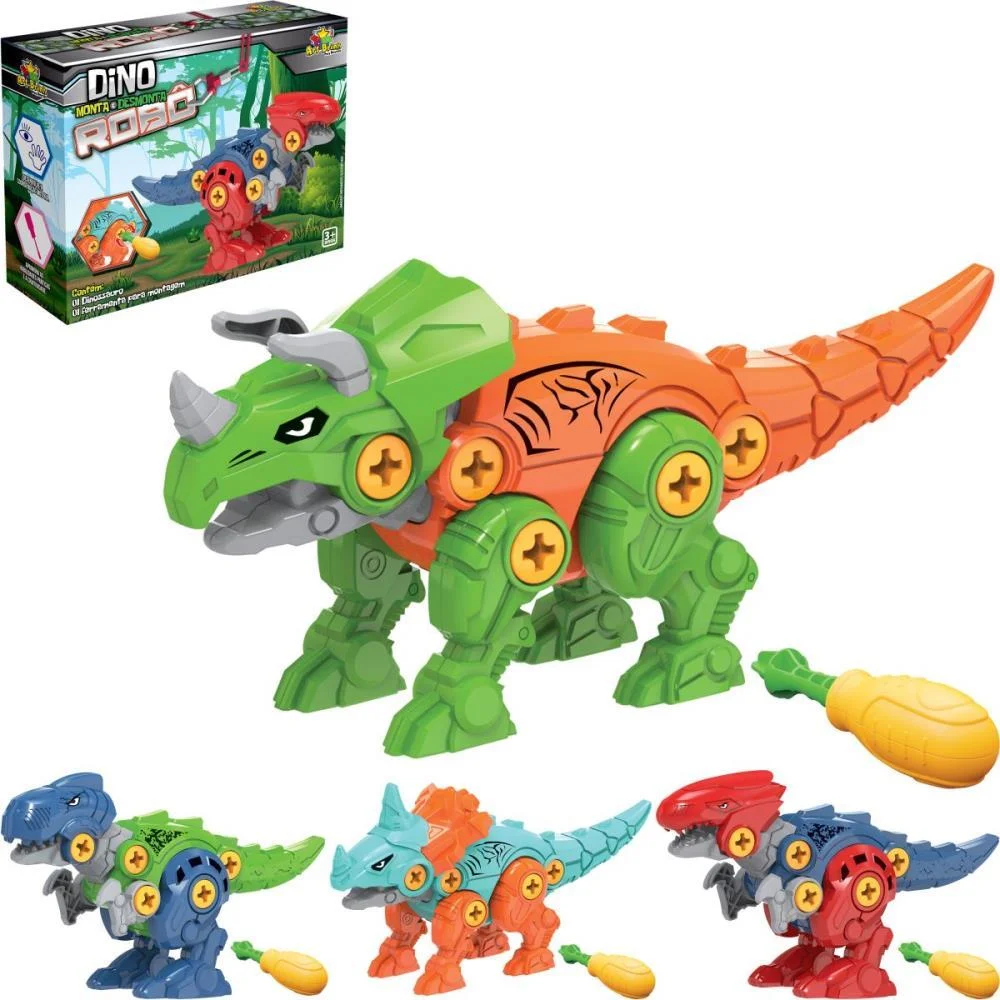 Brinquedo Para Montar Dinossauro Monta E Desmonta (S Art Brink - imagem 3