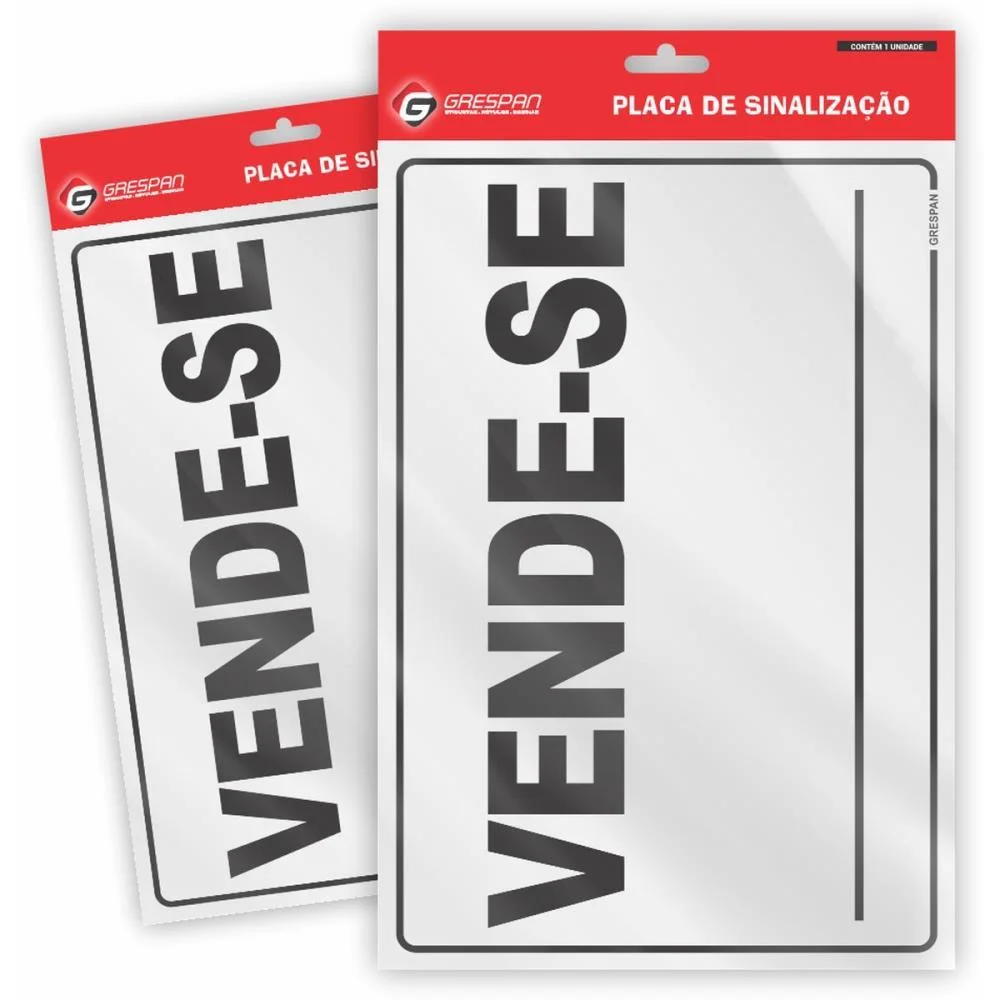 Placa De Sinalizacao Vende-Se 20X30Cm. Grespan (Pct.c/05) - imagem 3