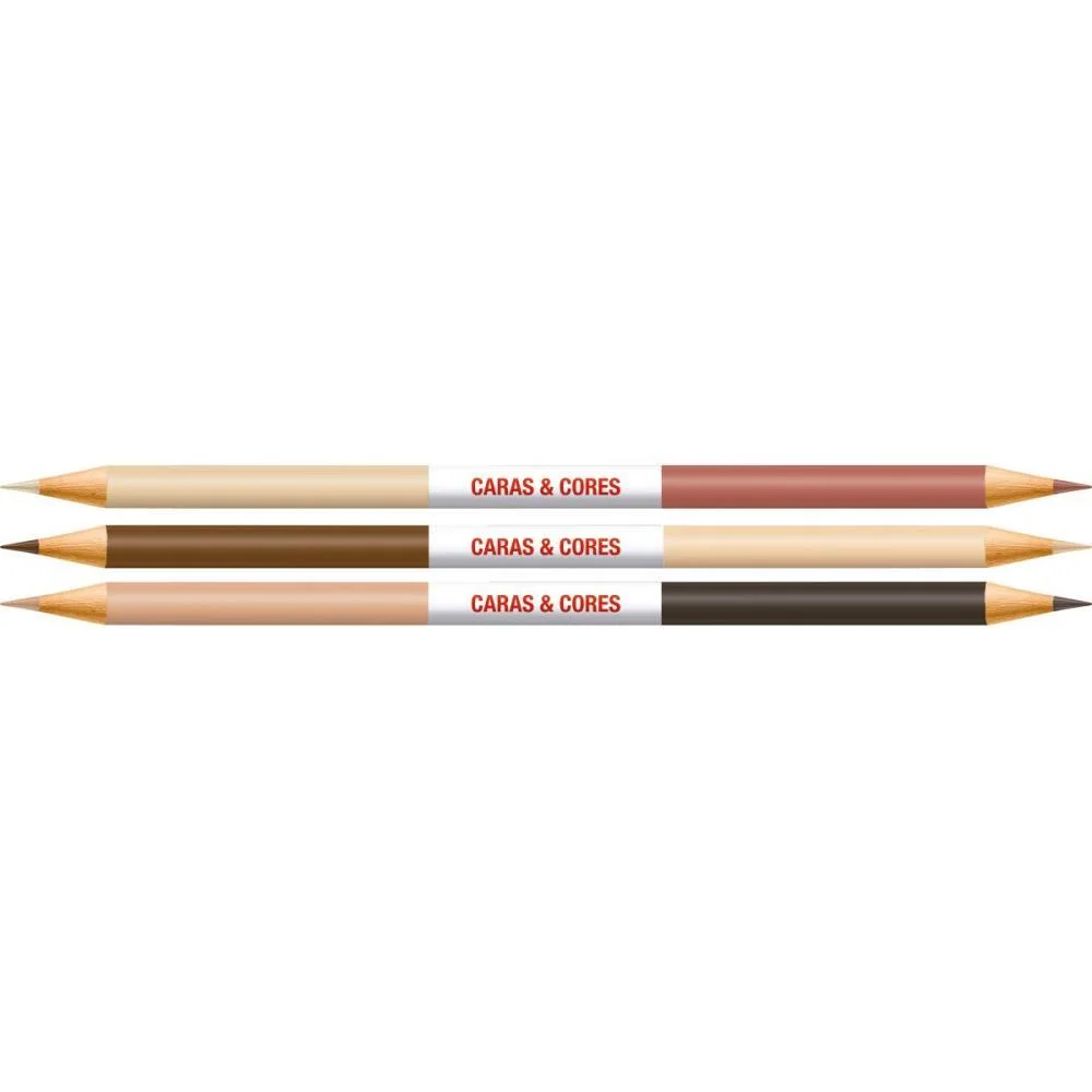 Lapis De Cor Sextavado Caras E Cores 12Cores + 3Cores Faber-Castell (Pct.c/12) - imagem 4