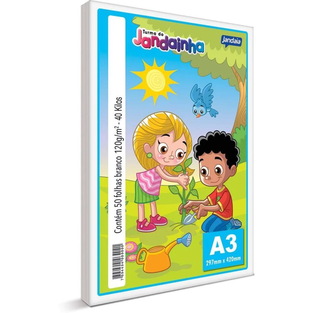 Papel Sulfite A3 Jandainha 40Kg 120G. Branco Jandaia (Pct.c/50) - imagem 2