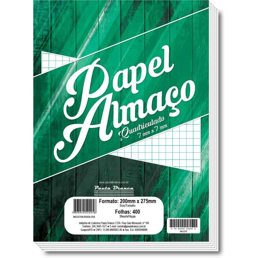 Papel Almaco Quadriculado 7X7 200X275Mm Pauta Branca (Pct.c/400) - imagem 3