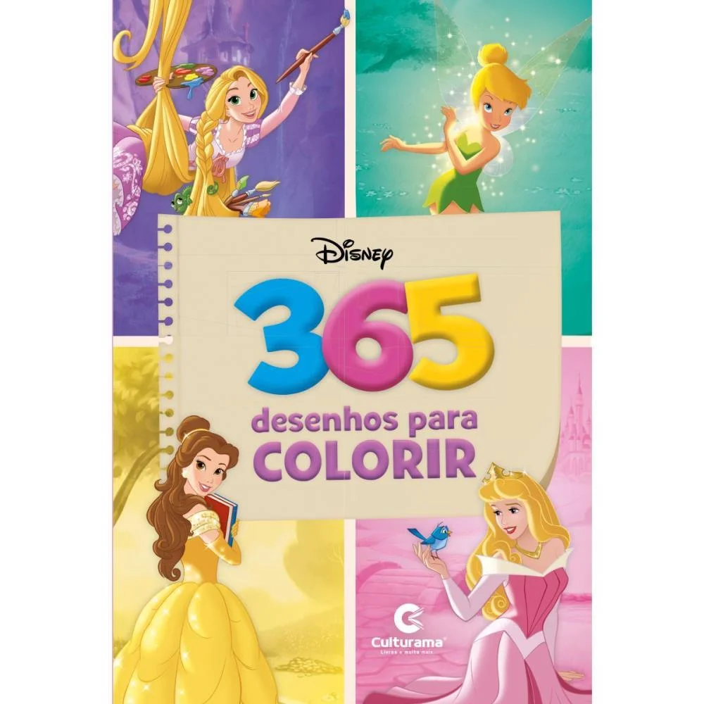 Livro Infantil Colorir 365 Princesas 368Pgs 13,5X20,5 Culturama - imagem 2