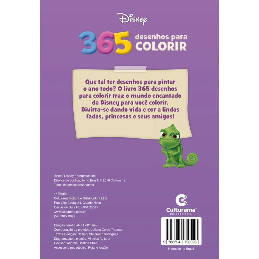 Livro Infantil Colorir 365 Princesas 368Pgs 13,5X20,5 Culturama - imagem 5