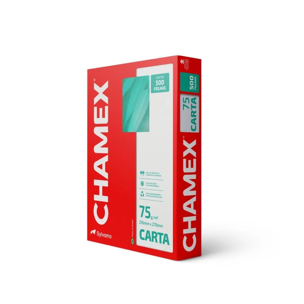 Papel Sulfite Carta Chamex 75G 500 Fls. Chamex (Pacote) - imagem 3
