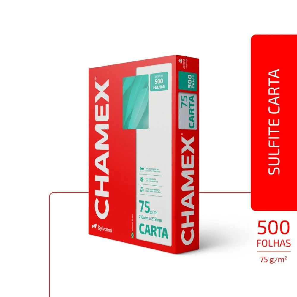 Papel Sulfite Carta Chamex 75G 500 Fls. Chamex (Pacote) - imagem 4