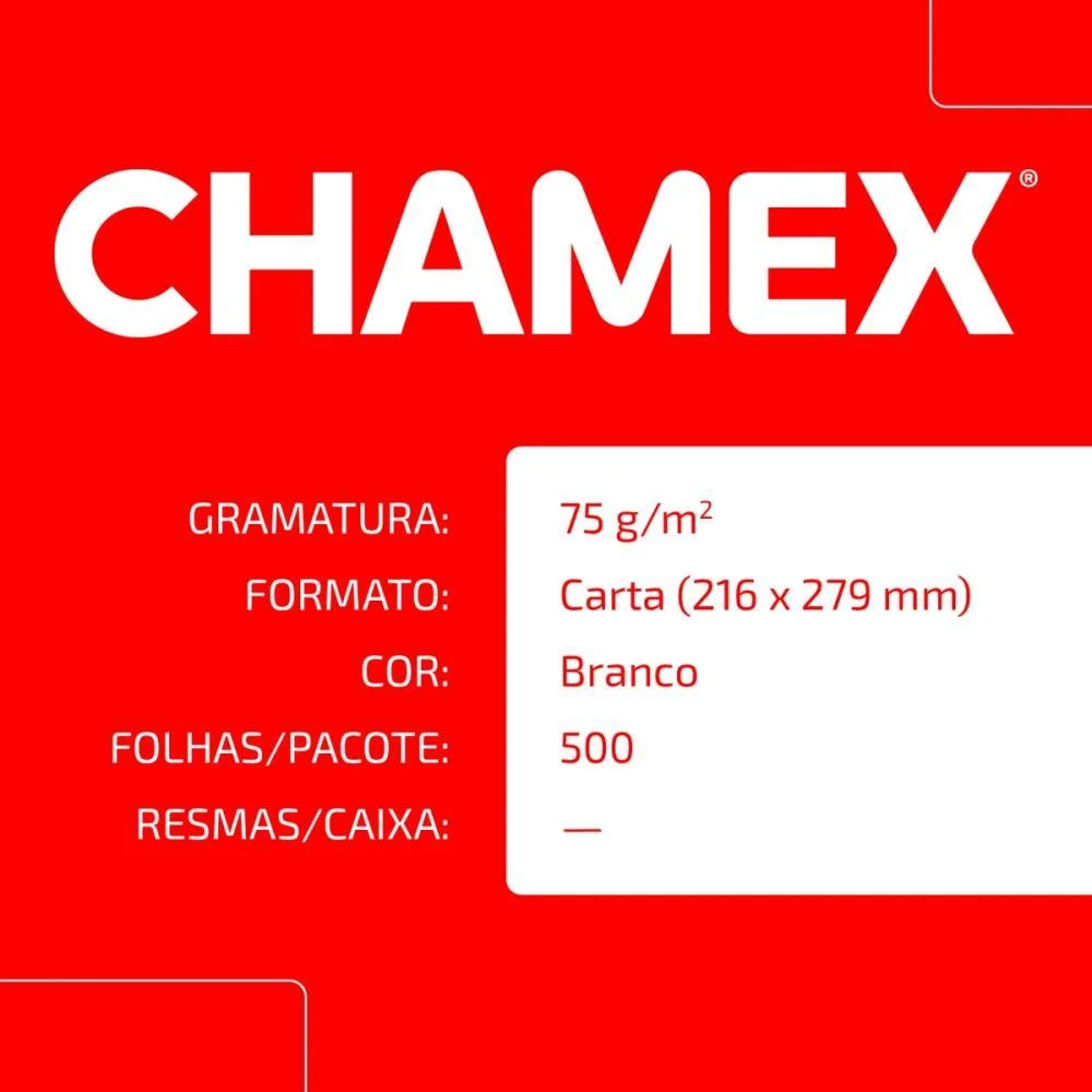 Papel Sulfite Carta Chamex 75G 500 Fls. Chamex (Pacote) - imagem 7
